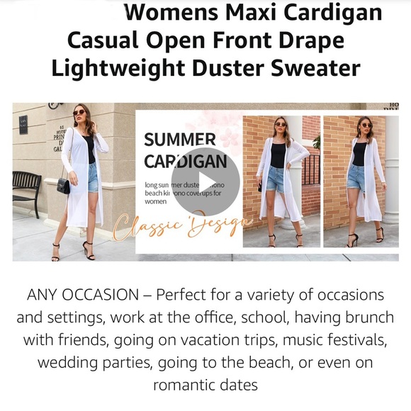 JUST IN!! Lightweight, Open Sheer Cardigan/Duster/Beach Cover, Silver, Size XL - Picture 8 of 9